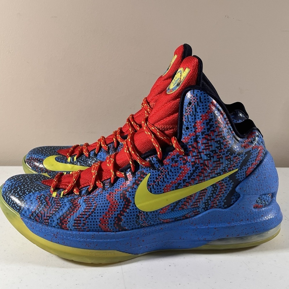Nike Air KD 5 Christmas 554988-401 Multi Men's Sneakers Size 10 - Picture 4 of 11